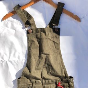 Olive Green Overalls